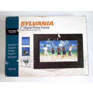 Sylvania 7" Inch Digital Photo Frame‎ SDPF752B LED Panel
